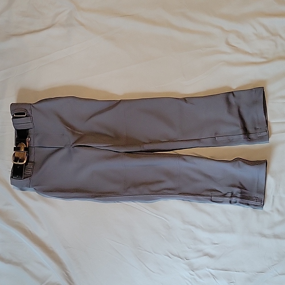 Girls baseball pants with belt